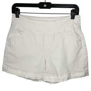 Jag Jeans The Classic Fit White Cotton Blend Shorts Women's 4